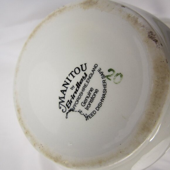 Grindley Manitou Mod Black White Coffee Tea Pot Flower Pattern - Ironstone - Picture 2 of 10